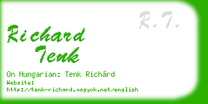 richard tenk business card
