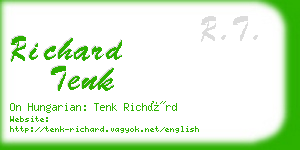 richard tenk business card